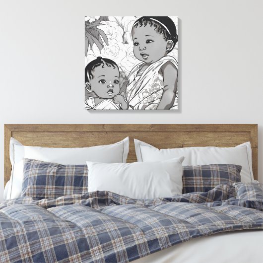 Fat Island-Baby Canvas Afdruk (Insitu (Slaapkamer))