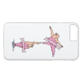 Fat-jongens in roze Tutus Ballet-Cartoon Case-Mate iPhone Case (Achterkant (Horizontaal))