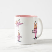 Fat-jongens in roze Tutus Ballet-Mok Tweekleurige Koffiemok (Voorkant rechts)
