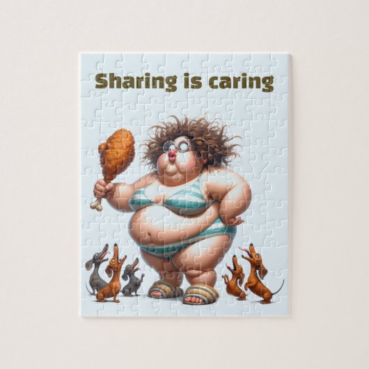 Fat Lady Chicken Legpuzzel (Verticaal)