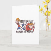 Fat-mensen grappig kaart (Gele Bloem)