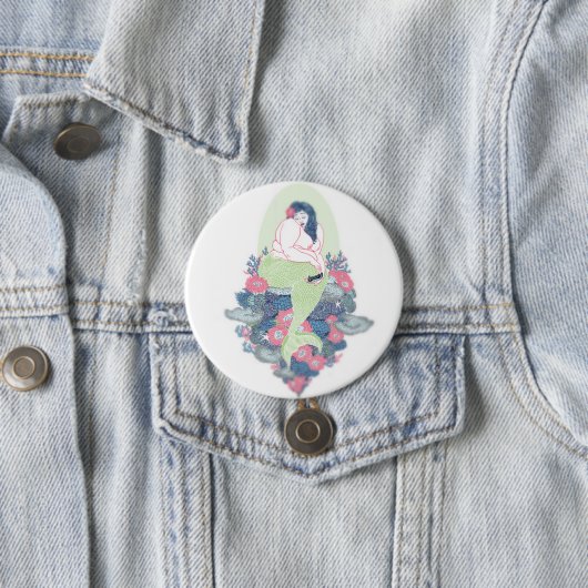 Fat Mermaid Botton Ronde Button 7,6 Cm (In situ)