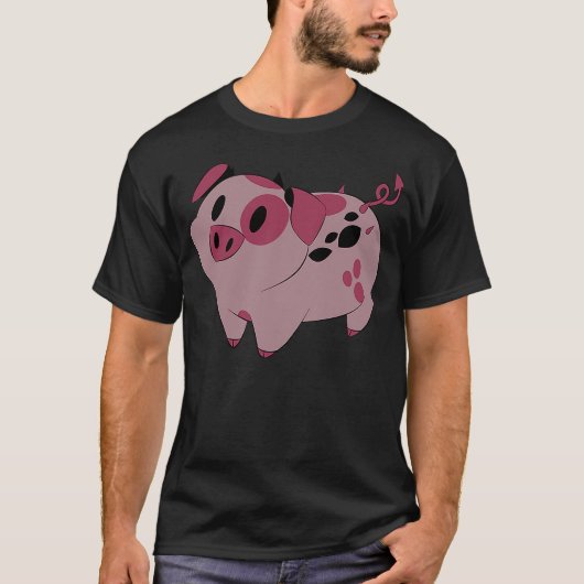 Fat Nugget Hotel Cute Pig Haz lucifer T-shirt (Voorkant)