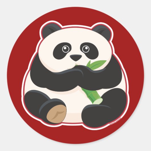 Fat Panda Ronde Sticker (Voorkant)