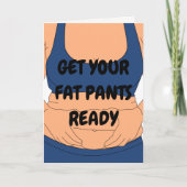 Fat Pants Funny Birthday Card Kaart (Voorkant)