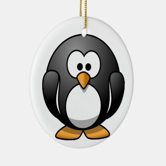 Fat Penguin Cartoon Ornament (Rechts)