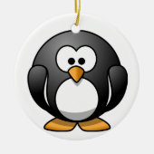 Fat Penguin Cartoon Ornament (Voorkant)