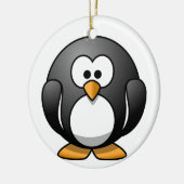 Fat Penguin Cartoon Ornament (Links)