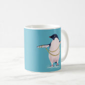 Fat Penguin in Diet Cute Funny Bird Koffiemok (Voorkant rechts)