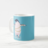 Fat Penguin in Diet Cute Funny Bird Koffiemok (Voorkant links)