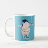 Fat Penguin in Diet Cute Funny Bird Koffiemok (Links)