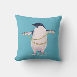 Fat Penguin in Diet Cute Funny Bird Kussen