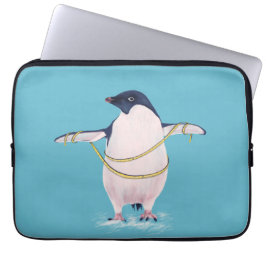 Fat Penguin in Diet Cute Funny Bird Laptop Sleeve
