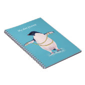 Fat Penguin in Diet Cute Funny Bird Notitieboek (Rechterzijde)