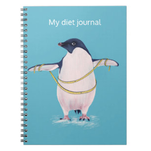 Fat Penguin in Diet Cute Funny Bird Notitieboek