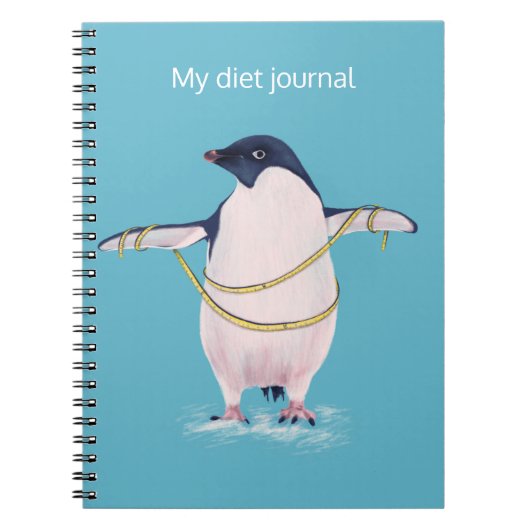 Fat Penguin in Diet Cute Funny Bird Notitieboek (Voorkant)