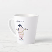 Fat Penguin on Diet Cute Funny Motivatie Latte Mok (Linkerhoek)