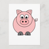 Fat Pink Pig Briefkaart (Voorkant)