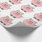 Fat Pink Pig Cadeaupapier (Hoek)