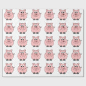 Fat Pink Pig Cadeaupapier (Vlak)