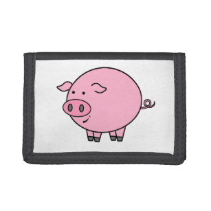 Fat Pink Pig Drievoud Portemonnee