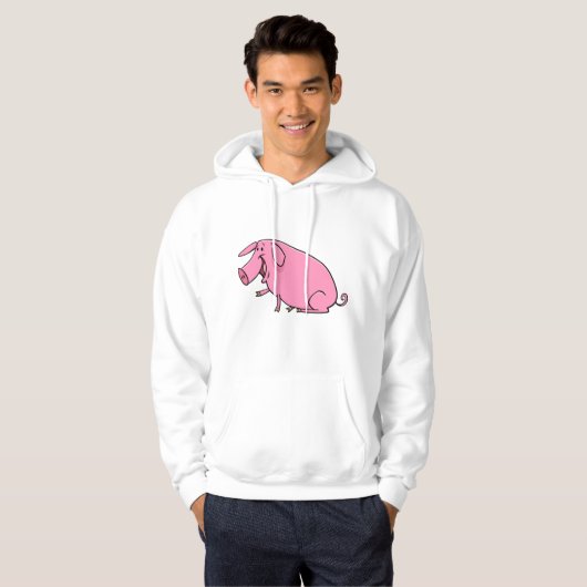 Fat Pink Pig Hoodie (Voorkant volledig)