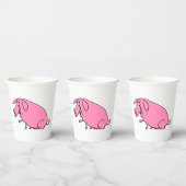Fat Pink Pig Papieren Bekers
