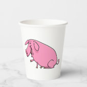 Fat Pink Pig Papieren Bekers (Voorkant)