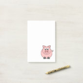 Fat Pink Pig Post-it® Notes (Op bureau)