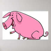 Fat Pink Pig Poster (Voorkant)