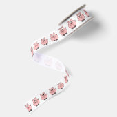 Fat Pink Pig Satijnen Lint (Achterkant)