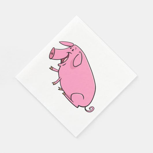 Fat Pink Pig Servet (Hoek)