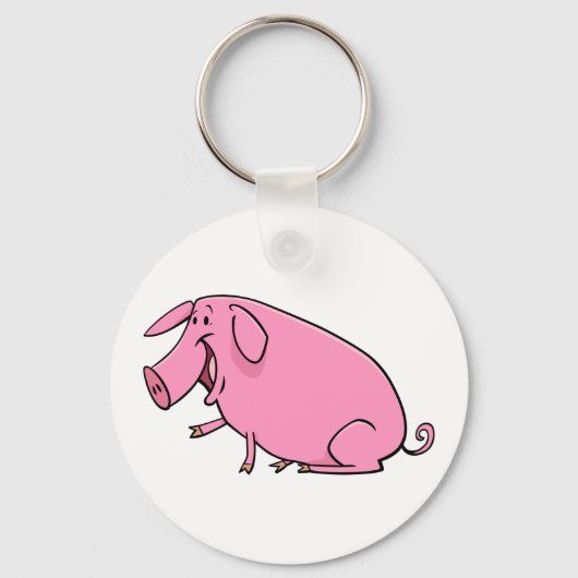 Fat Pink Pig Sleutelhanger (Voorkant)