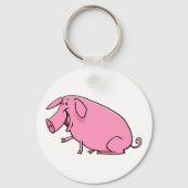 Fat Pink Pig Sleutelhanger (Achterkant)