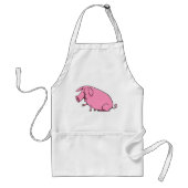 Fat Pink Pig Standaard Schort (Voorkant)