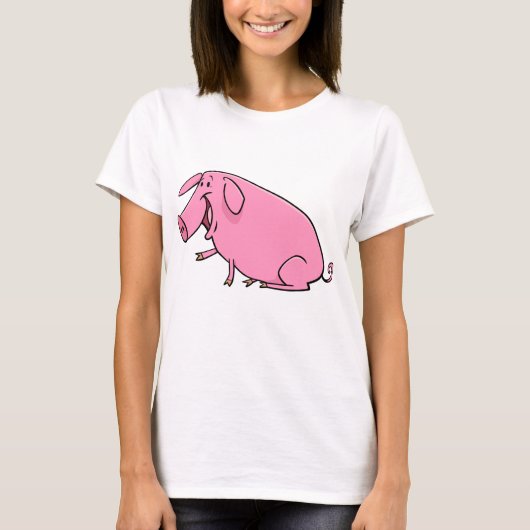 Fat Pink Pig T-shirt (Voorkant)