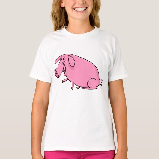 Fat Pink Pig T-shirt (Voorkant)
