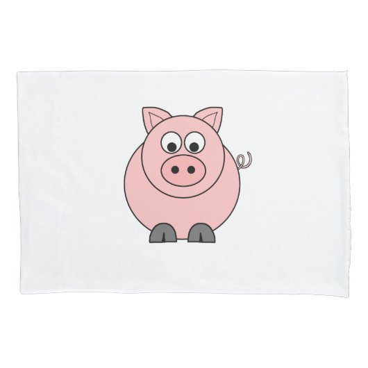 Fat Pink Piggy Kussensloop (Voorkant)