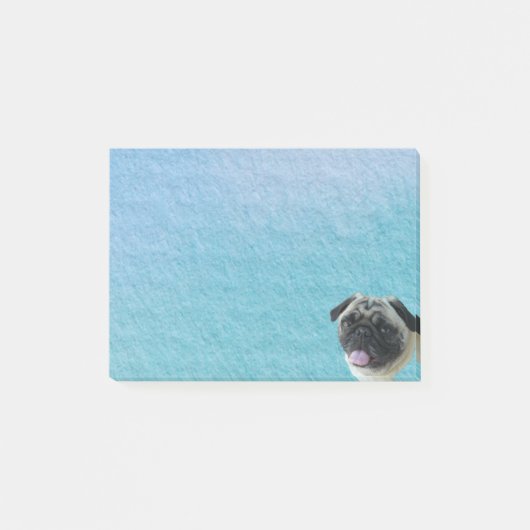 Fat Pug Portret Post-it® Notes (Voorkant)