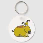 Fat Puppy Funny Brown Dog Sleutelhanger (Voorkant)