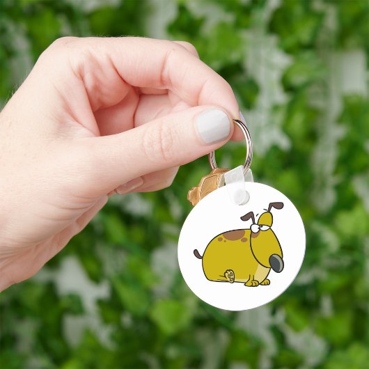 Fat Puppy Funny Brown Dog Sleutelhanger