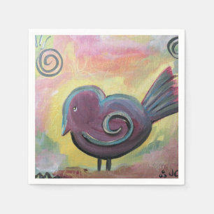 Fat Red Bird Fine Art Poster Servet