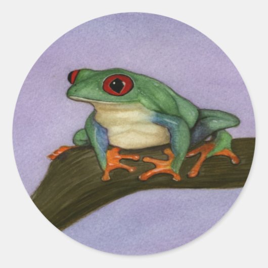 Fat Red Eyed Tree Frog Stickers (Voorkant)