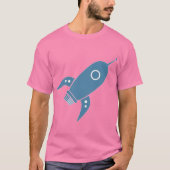 Fat Retro Rocket Shiket Blue T-shirt (Voorkant)