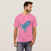 Fat Retro Rocket Shiket Blue T-shirt (Voorkant volledig)