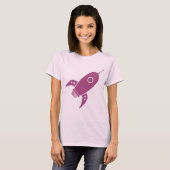 Fat Retro Rocket Shiket Pink T-shirt (Voorkant volledig)