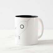 Fat Retro Rocket Shiket White Tweekleurige Koffiemok (Voorkant rechts)
