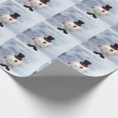 Fat Round Funny Tin Snowman Cadeaupapier (Hoek)
