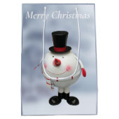 Fat Round Funny Tin Snowman Medium Cadeauzakje (Achterkant)