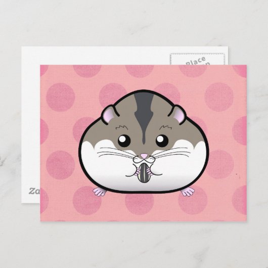 Fat Russian Dwarf Hamster Briefkaart (Voorkant / Achterkant)